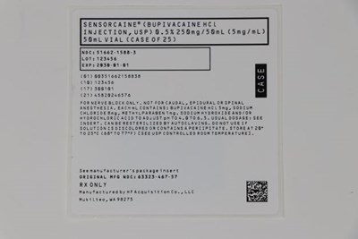 Sensorcaine case label.jpg Case Labeling - Sensorcaine case label